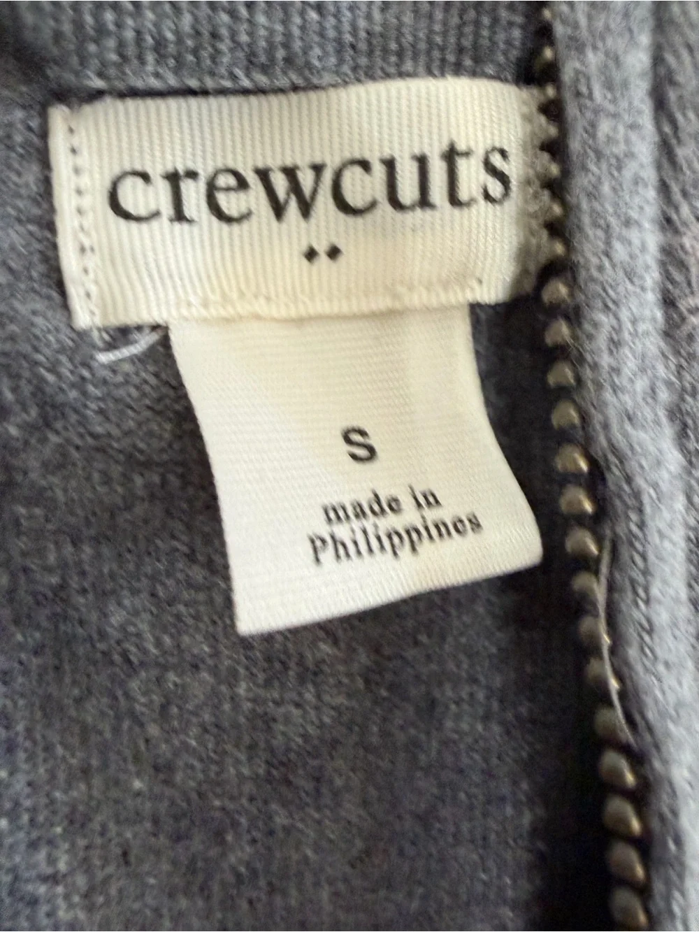 Crewcuts charcoal gray boys' quarter-zip pullover sweater Size small